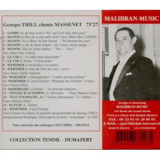 MASSENET - Thill - Airs d'opéras..